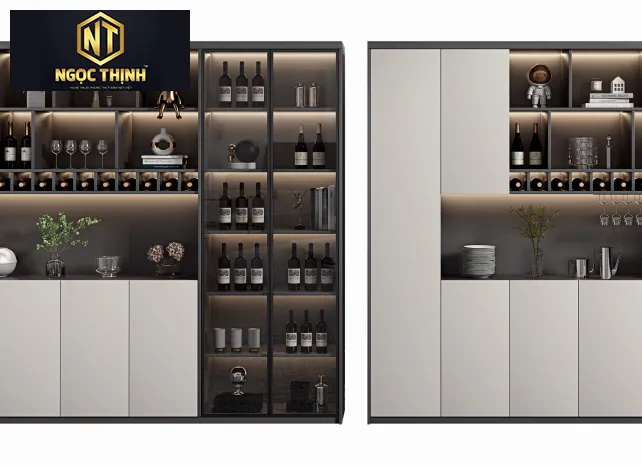 TỦ RƯỢU NGỌC THỊNH GỖ CÔNG NGHIỆP ĐẸP